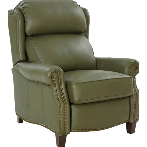 Meade Manual Recliner in Giorgio Chive Top Grain Leather